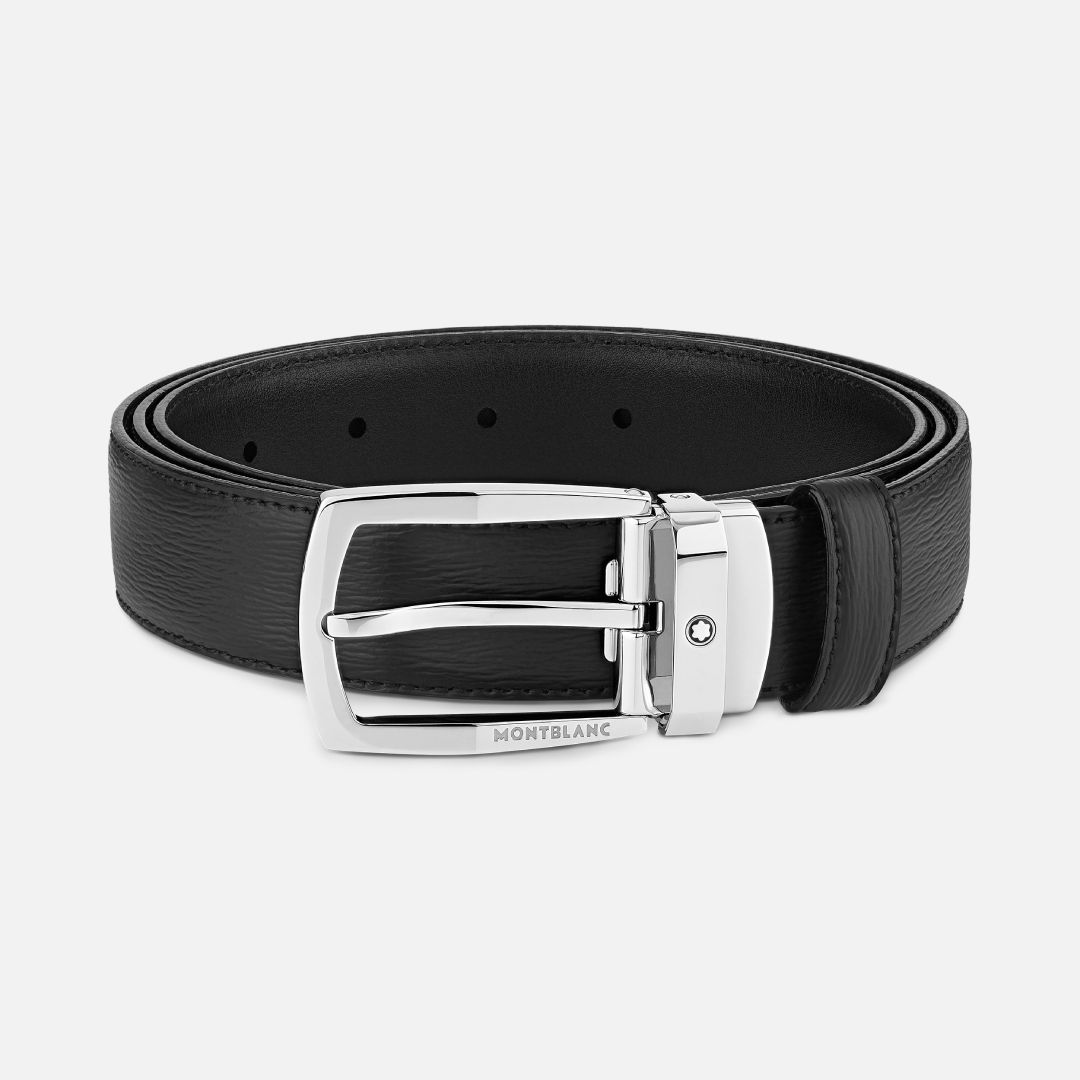 BLACK 30 MM LEATHER BELT