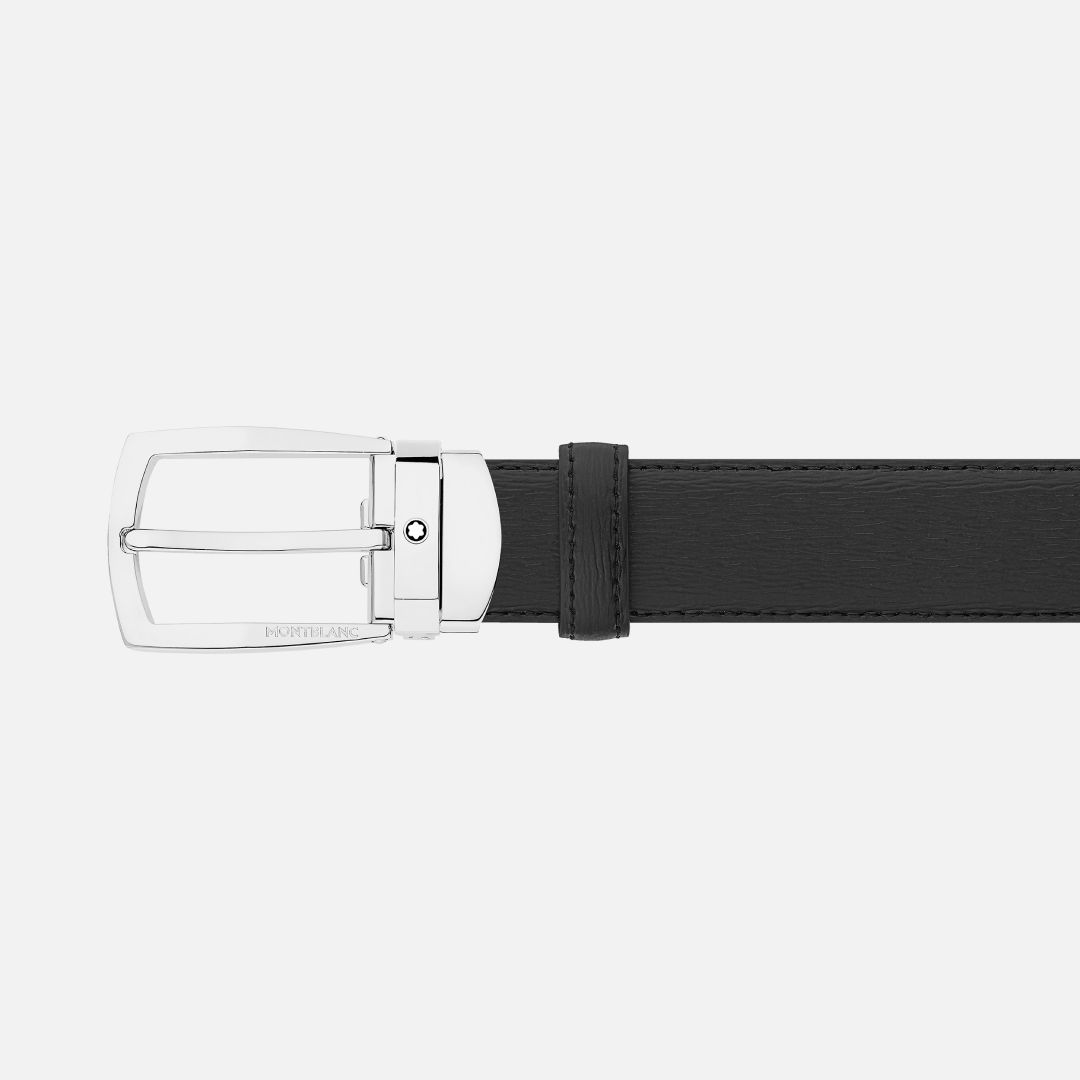 BLACK 30 MM LEATHER BELT