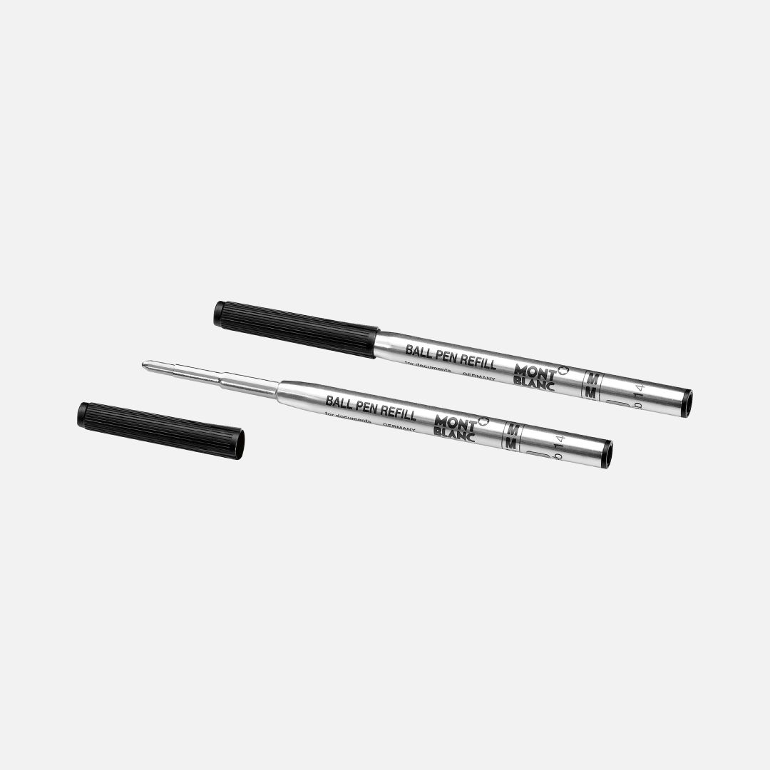 2 BALLPOINT PEN REFILL MEDIUM, MYSTERY BLACK