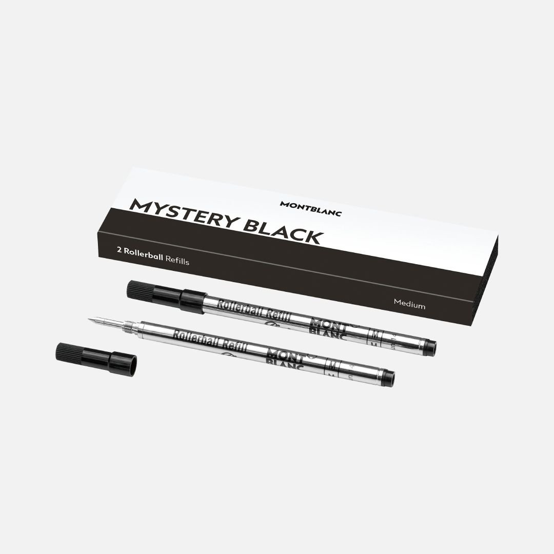 2 ROLLERBALL REFILLS MEDIUM MYSTERY BLACK