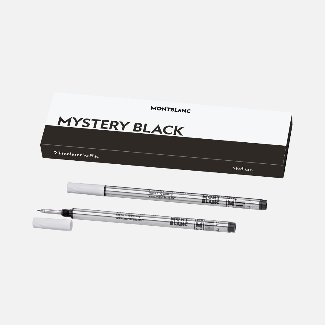 2 FINELINER REFILLS MEDIUM, MYSTERY BLACK