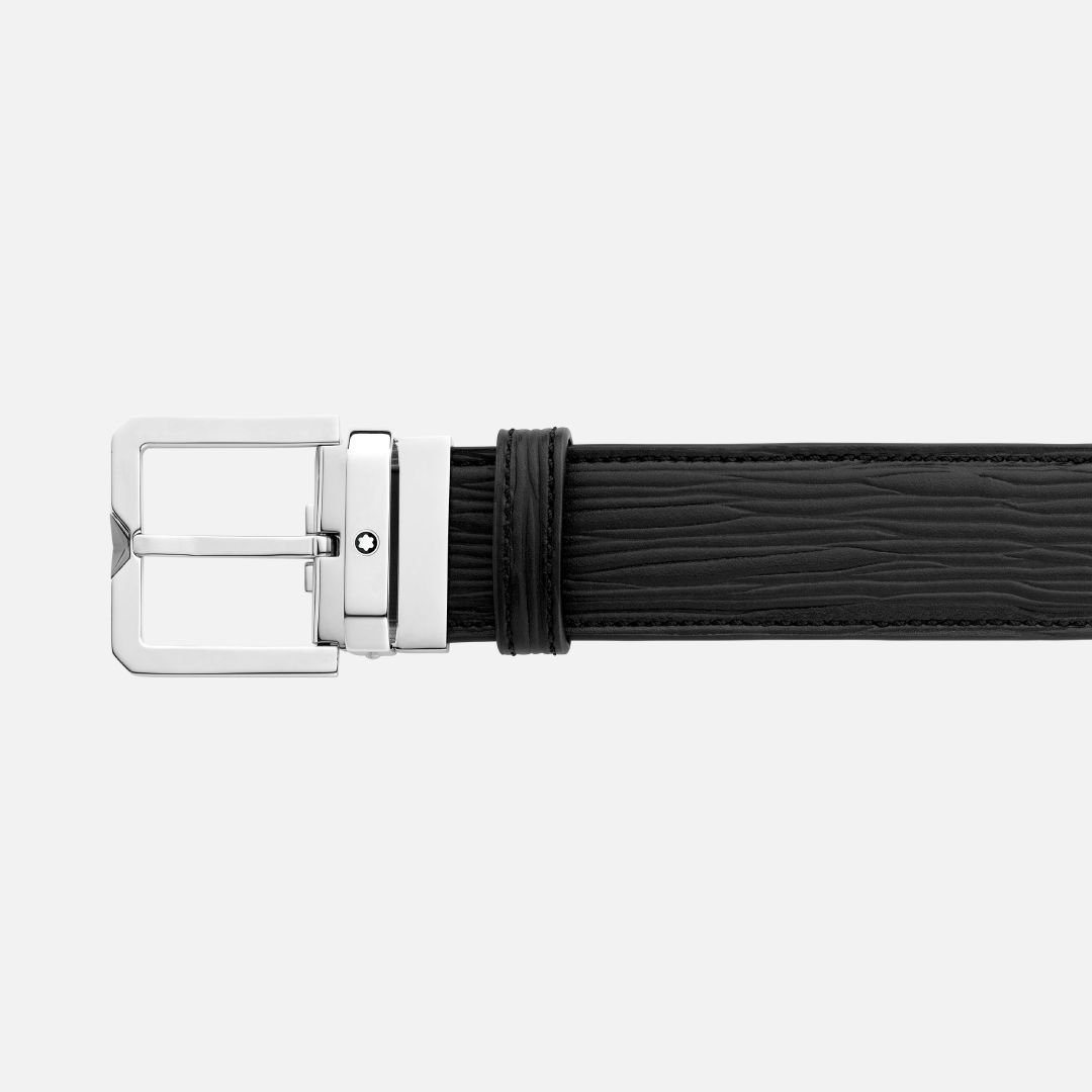 BLACK 35 MM LEATHER BELT