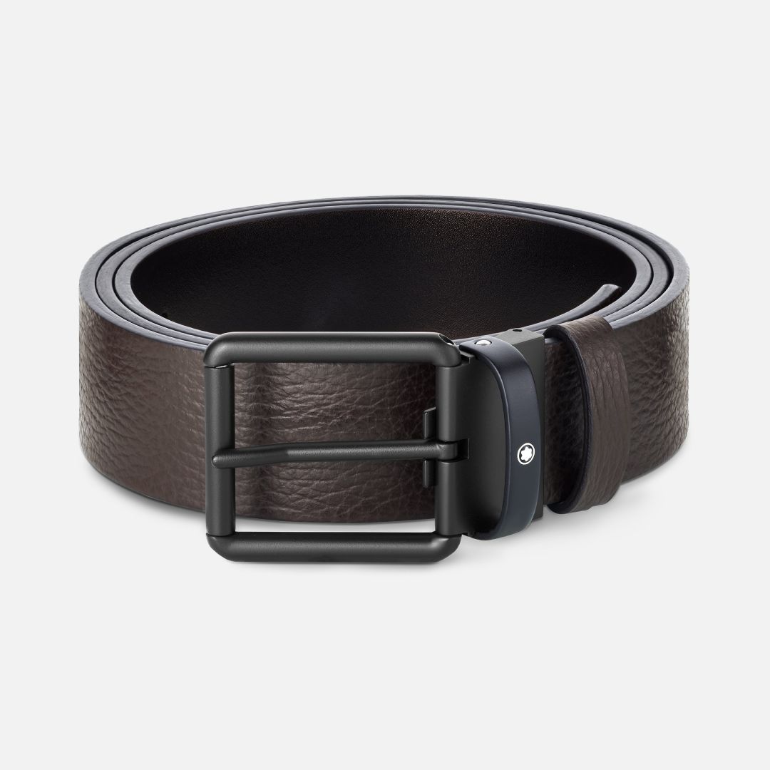 BROWN/BLACK 35 MM REVERSIBLE LEATHER BELT