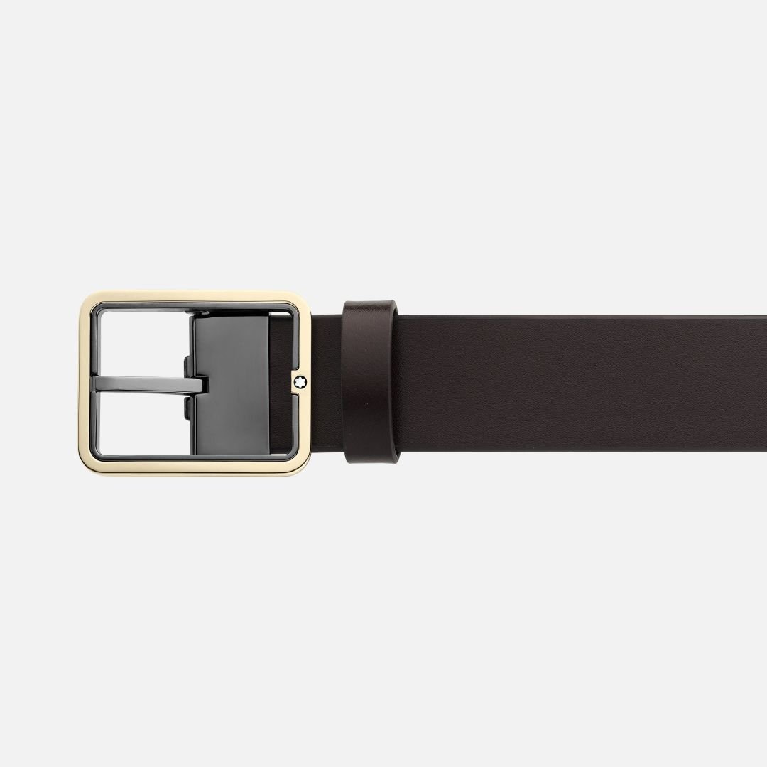 BROWN/GREY 35 MM REVERSIBLE LEATHER BELT