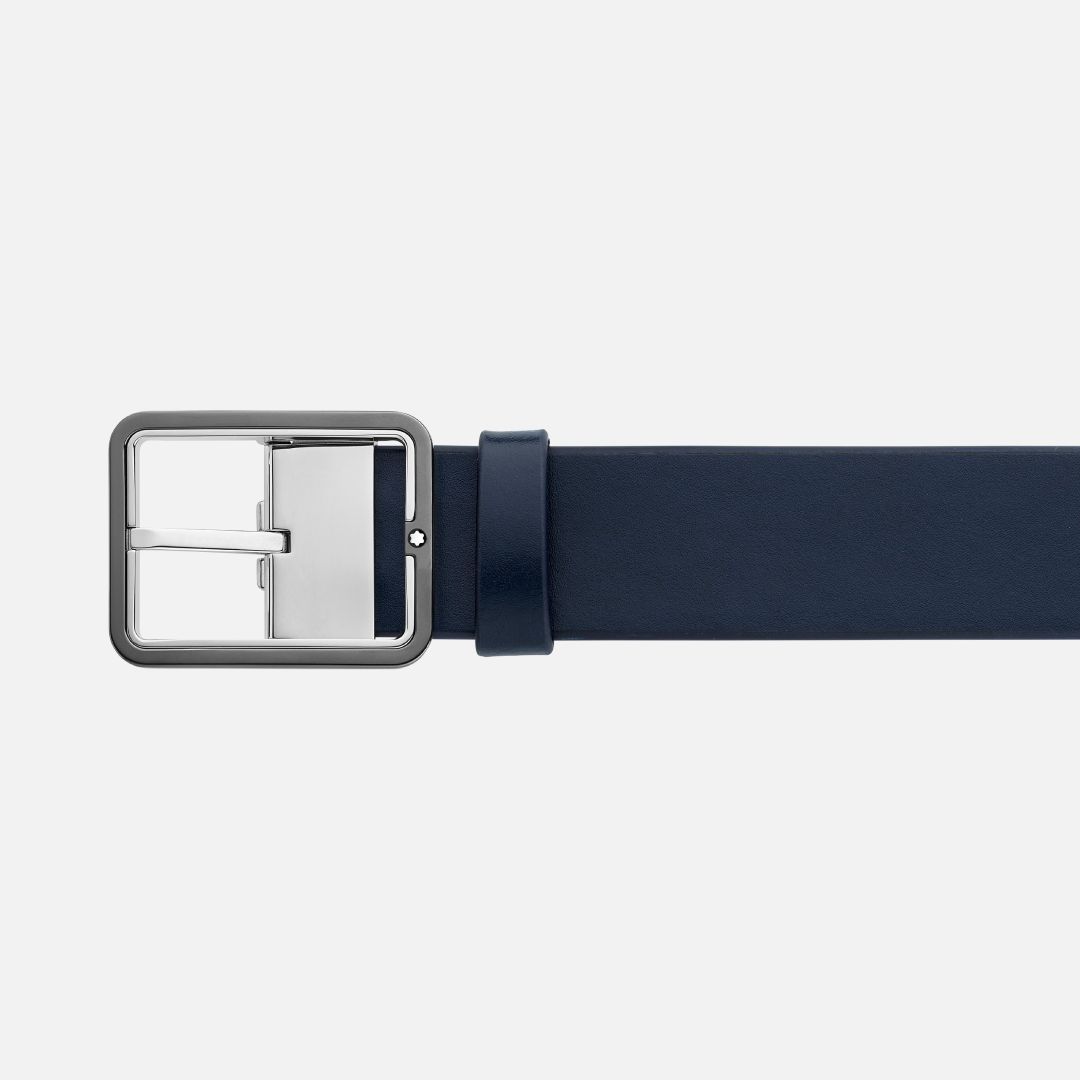 BLUE/GREY 35 MM REVERSIBLE LEATHER BELT