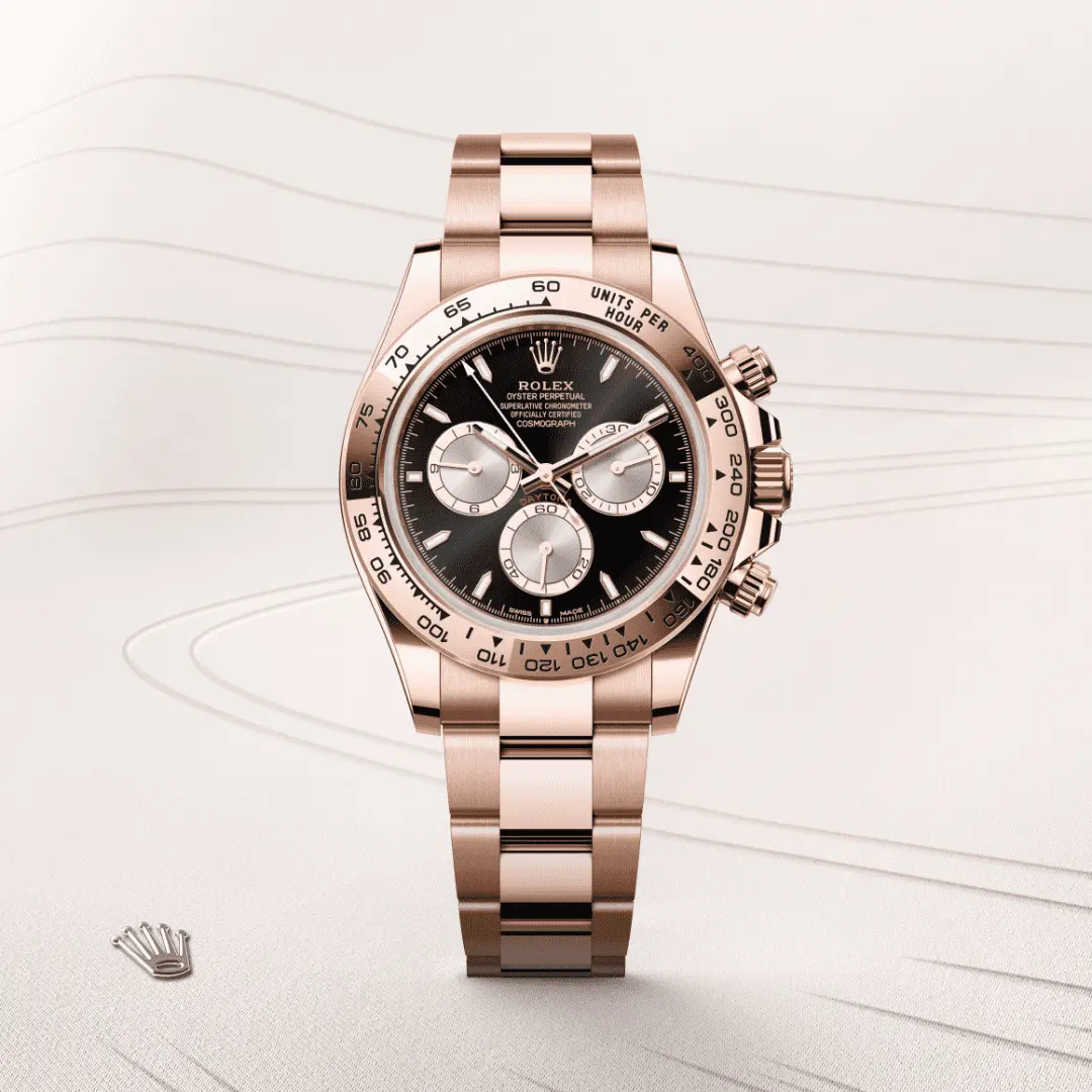 Rolex 
COSMOGRAPH DAYTONA
Oyster, 40 mm, Everose gold
M126505-0001