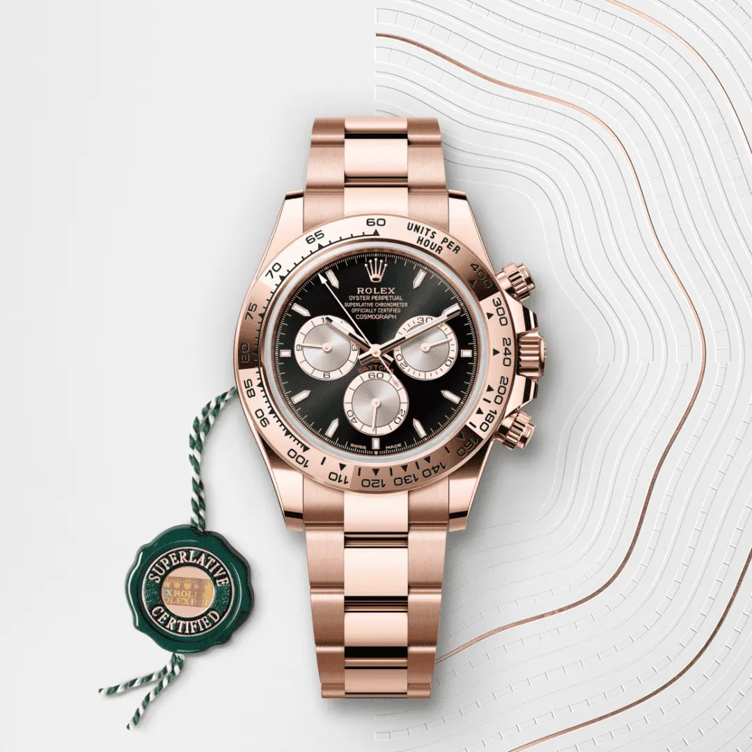 Rolex 
COSMOGRAPH DAYTONA
Oyster, 40 mm, Everose gold
M126505-0001