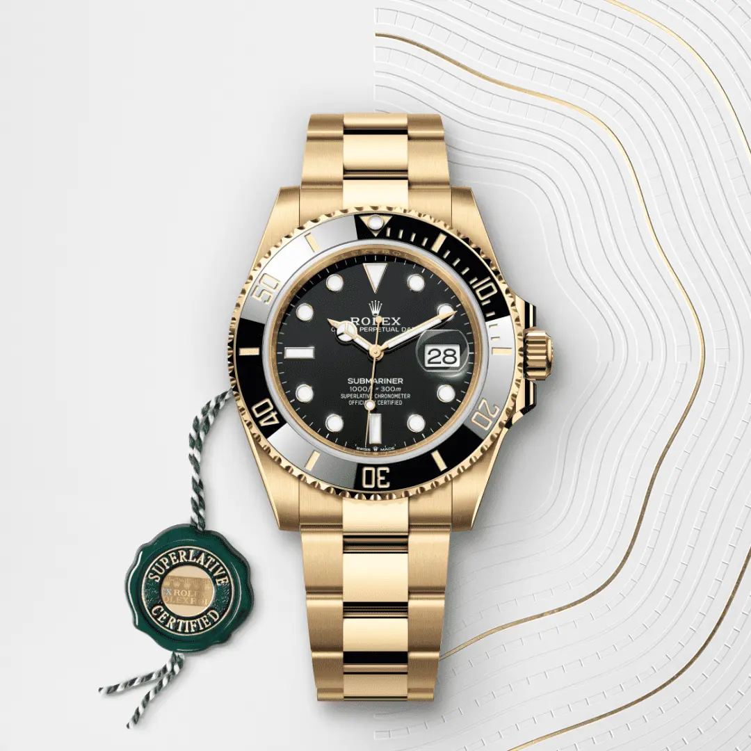 Rolex 
SUBMARINER
Oyster, 41 mm, yellow gold
M126618LN-0002