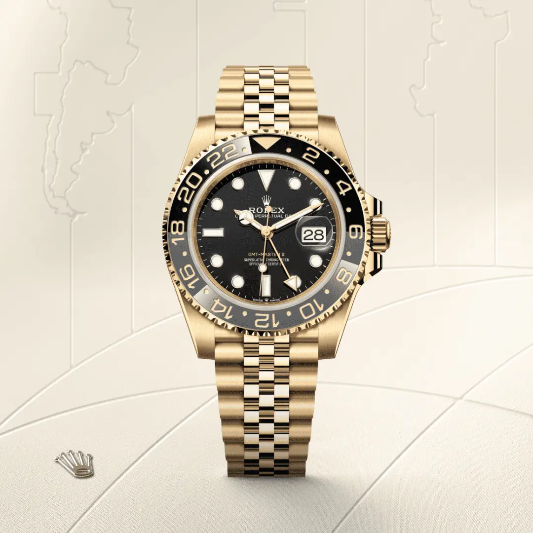 Rolex 
GMT-MASTER II
Oyster, 40 mm, yellow gold
M126718GRNR-0001