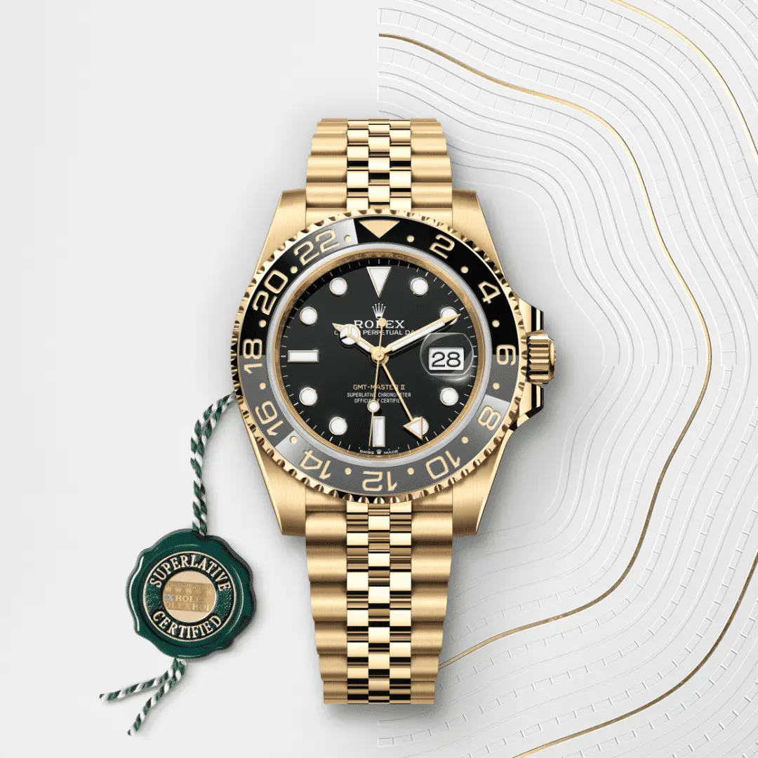 Rolex 
GMT-MASTER II
Oyster, 40 mm, yellow gold
M126718GRNR-0001