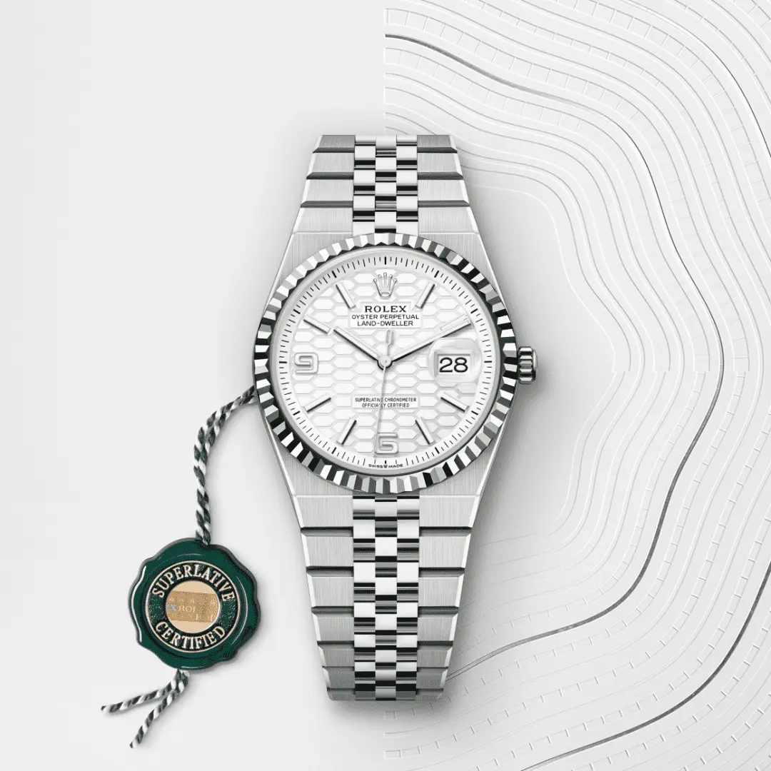 Rolex 
Land-Dweller 36
Oyster, 36 mm, Oystersteel and white gold
M127234-0001