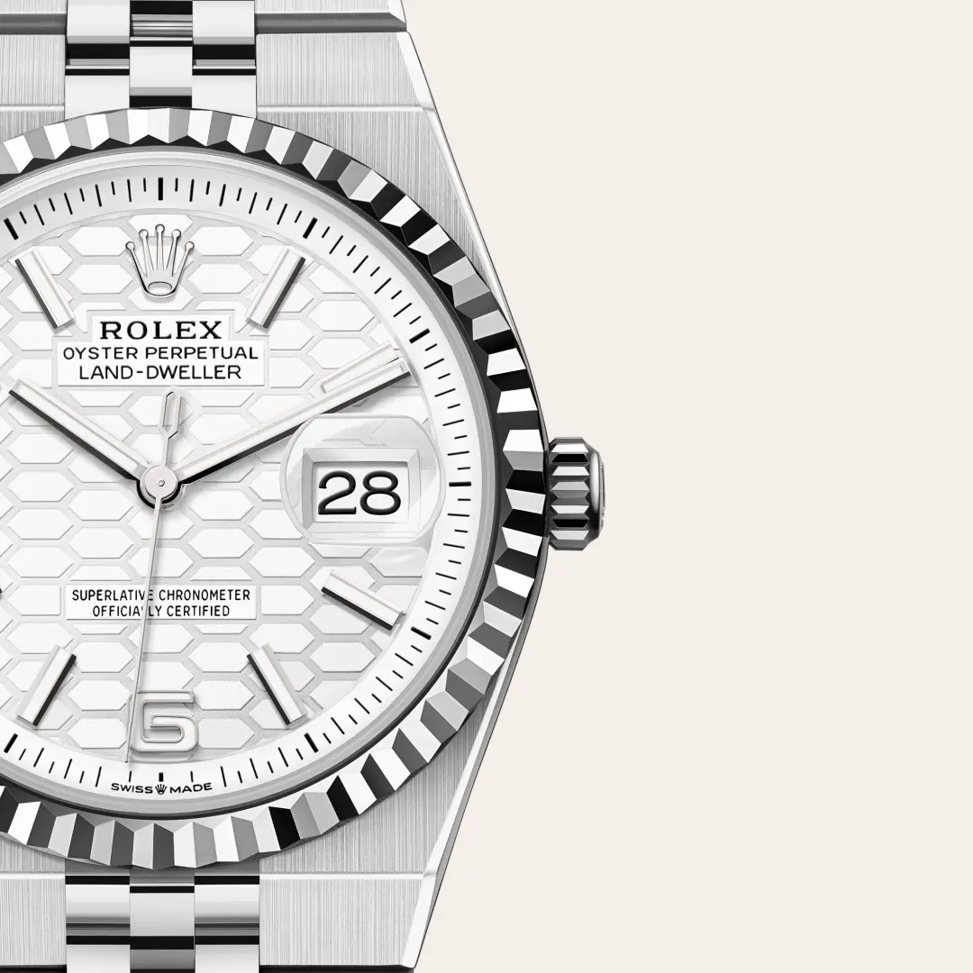 Rolex 
Land-Dweller 36
Oyster, 36 mm, Oystersteel and white gold
M127234-0001