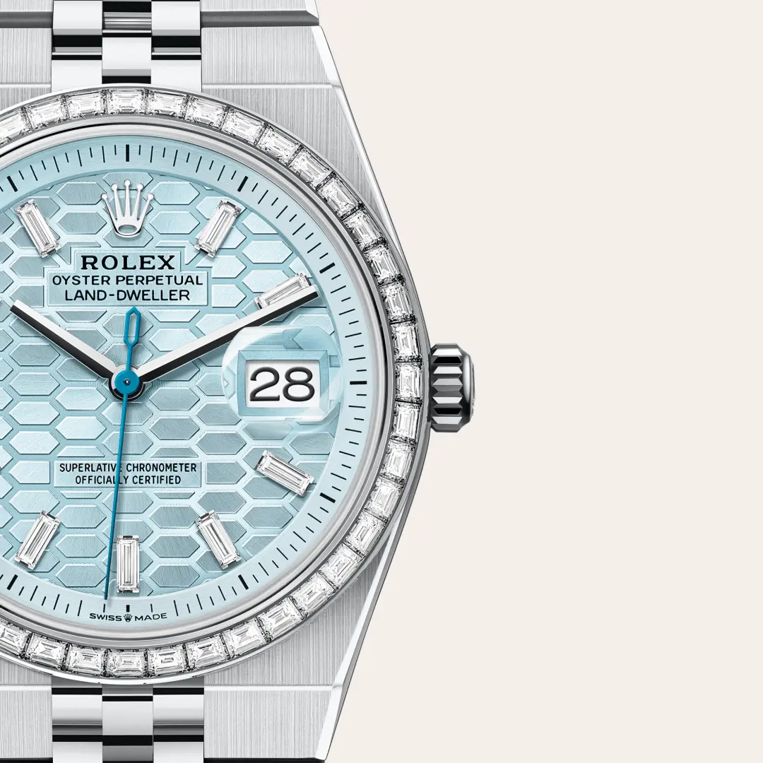 Rolex 
Land-Dweller 36
Oyster, 36 mm, platinum and diamonds
M127286TBR-0001