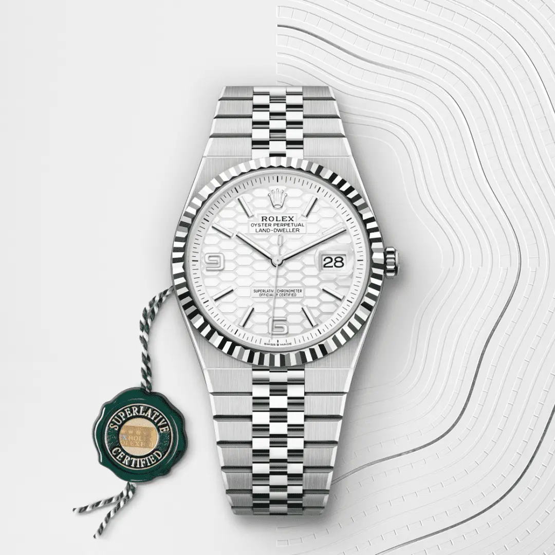 Rolex 
Land-Dweller 40
Oyster, 40 mm, Oystersteel and white gold
M127334-0001
