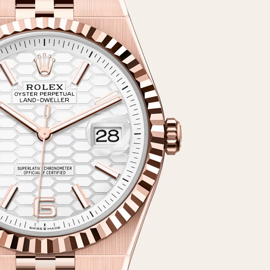 Rolex 
Land-Dweller 40
Oyster, 40 mm, Everose gold
M127335-0001