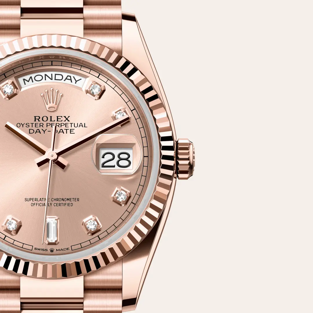 Rolex 
DAY-DATE
Oyster, 36 mm, Everose gold
M128235-0009