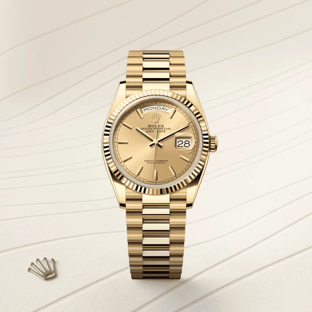 Rolex 
DAY-DATE
Oyster, 36 mm, yellow gold
M128238-0045