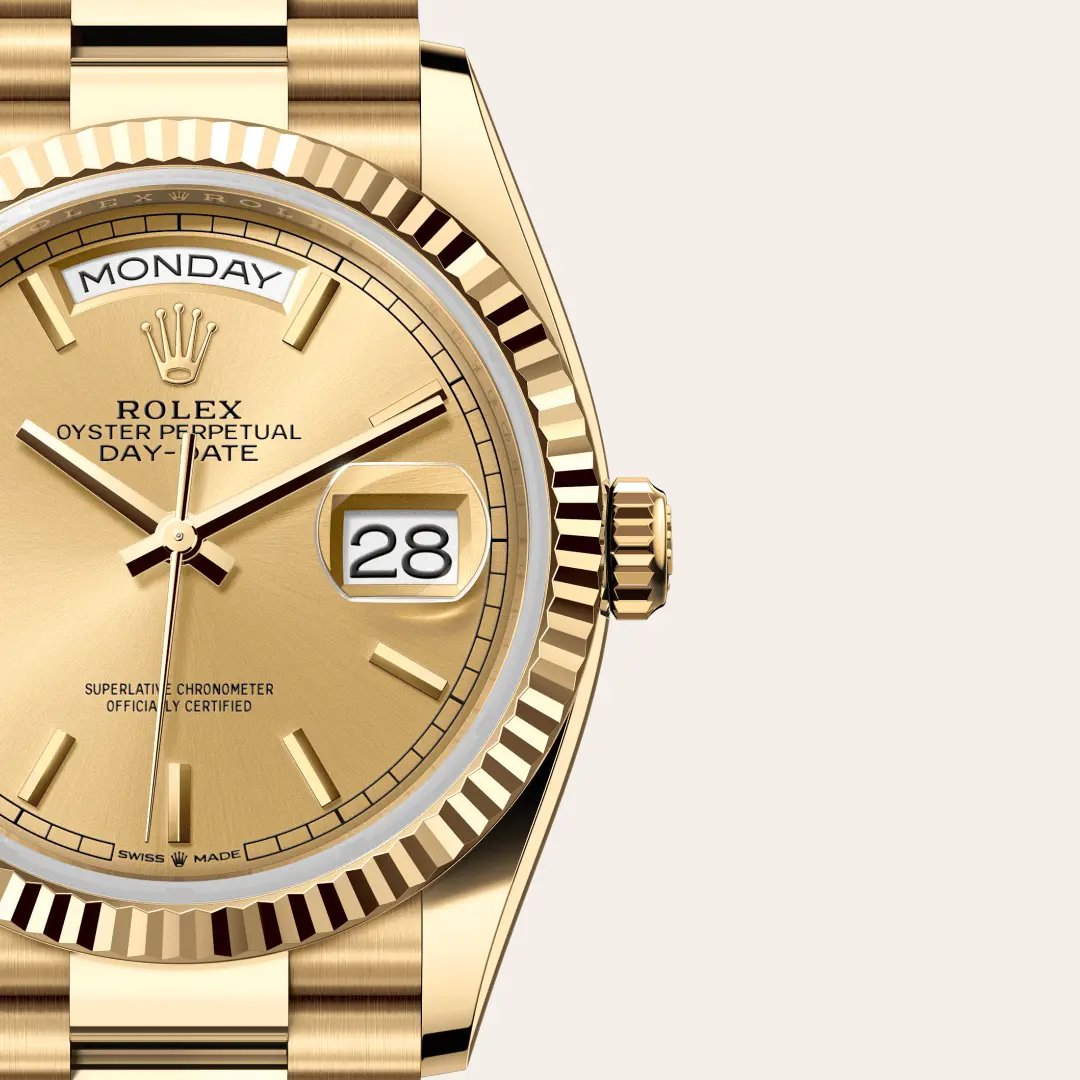 Rolex 
DAY-DATE
Oyster, 36 mm, yellow gold
M128238-0045