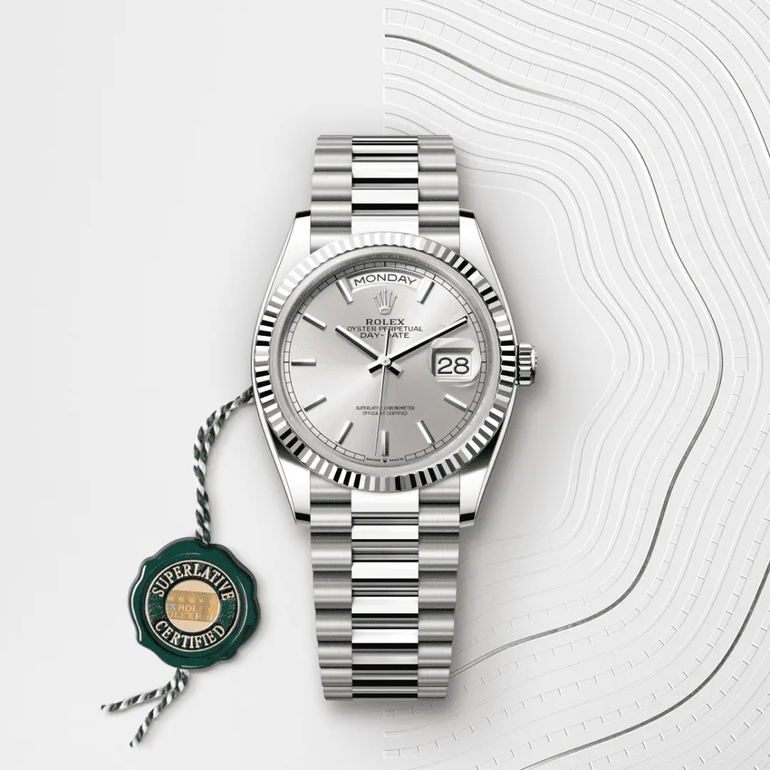 Rolex 
DAY-DATE
Oyster, 36 mm, white gold
M128239-0005