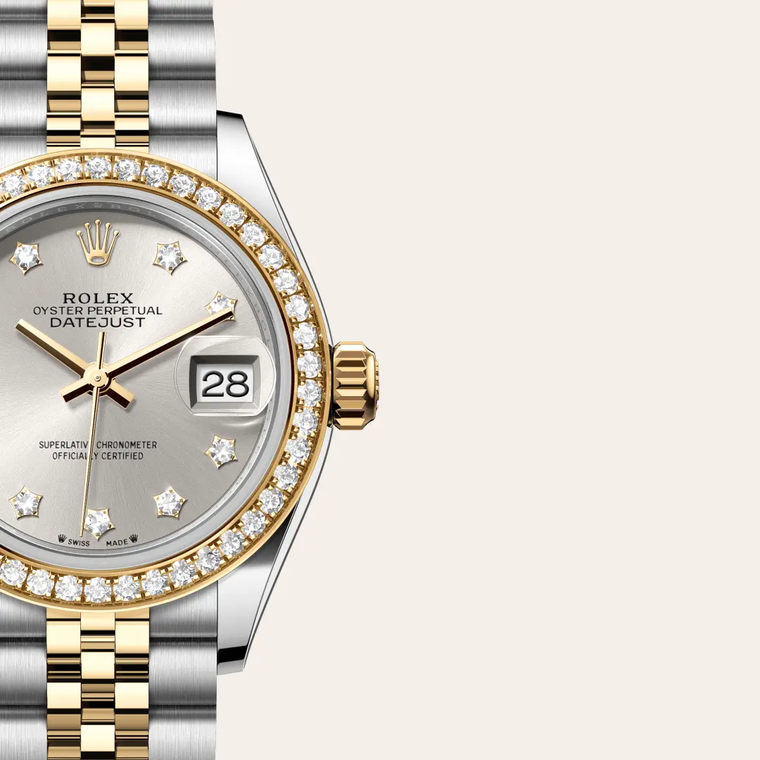 Rolex 
LADY-DATEJUST
Oyster, 28 mm, Oystersteel, yellow gold and diamonds
M279383RBR-0003