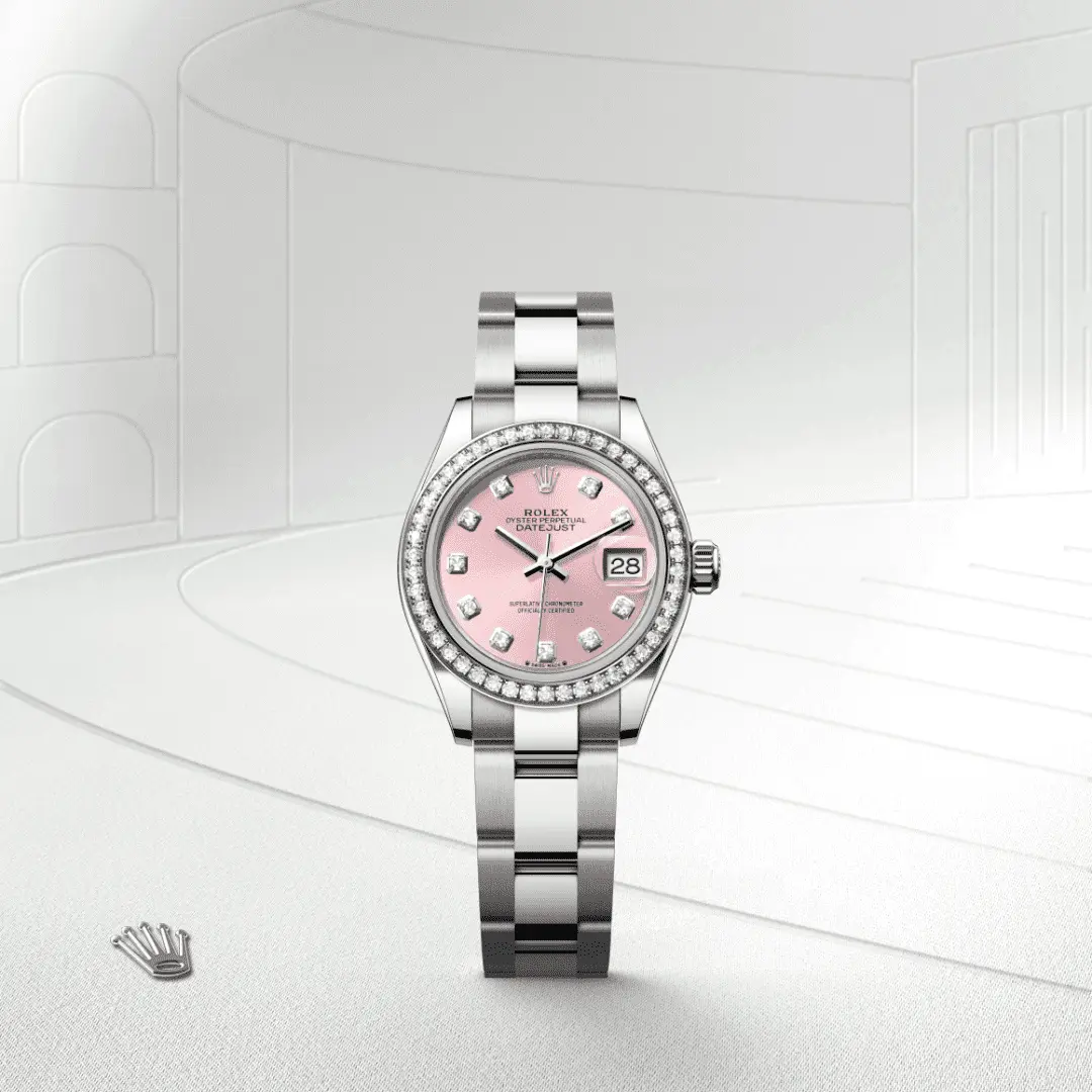 Rolex 
LADY-DATEJUST
Oyster, 28 mm, Oystersteel, white gold and diamonds
M279384RBR-0004