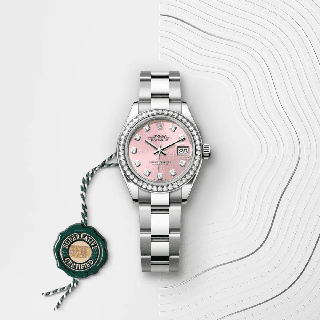 Rolex 
LADY-DATEJUST
Oyster, 28 mm, Oystersteel, white gold and diamonds
M279384RBR-0004