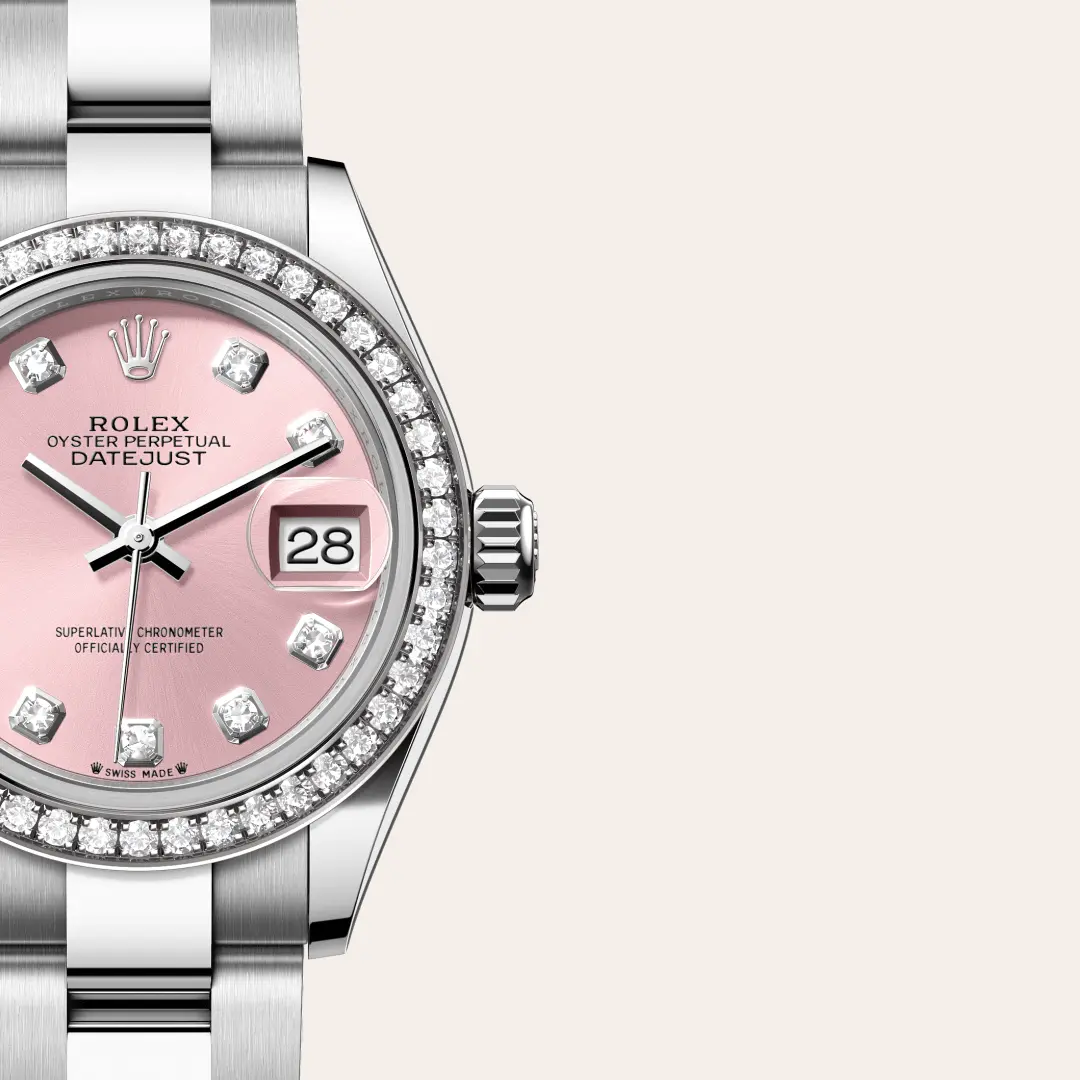 Rolex 
LADY-DATEJUST
Oyster, 28 mm, Oystersteel, white gold and diamonds
M279384RBR-0004