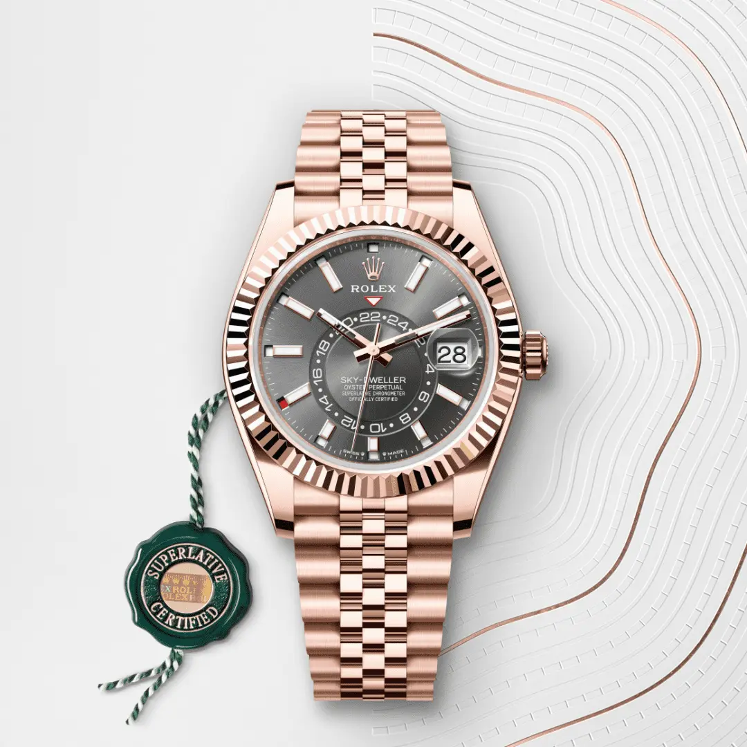 Rolex 
SKY-DWELLER
Oyster, 42 mm, Everose gold
M336935-0008