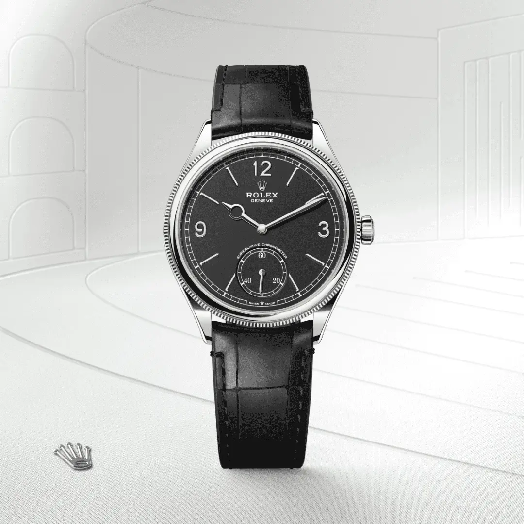 Rolex 
1908
39 mm, 18 ct white gold, polished finish
M52509-0002