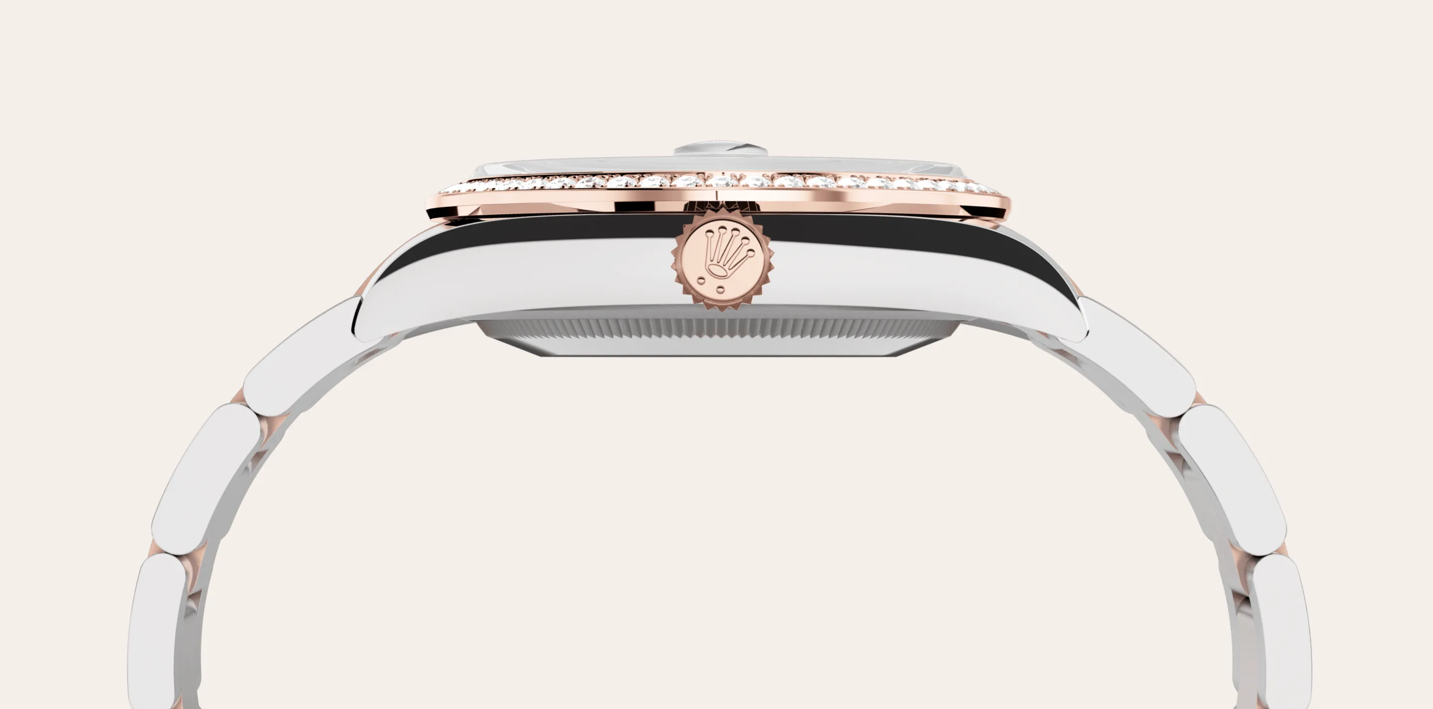 Rolex 
DATEJUST
Oyster, 36 mm, Oystersteel, Everose gold and diamonds
M126281RBR-0016