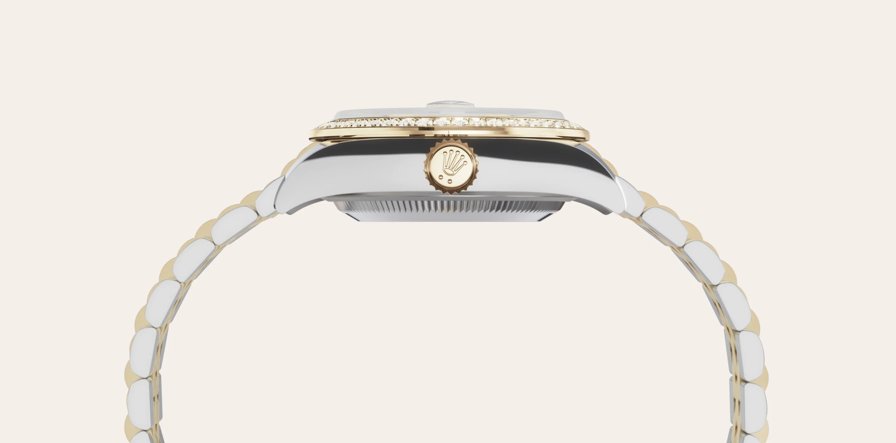 Rolex 
LADY-DATEJUST
Oyster, 28 mm, Oystersteel, yellow gold and diamonds
M279383RBR-0003
