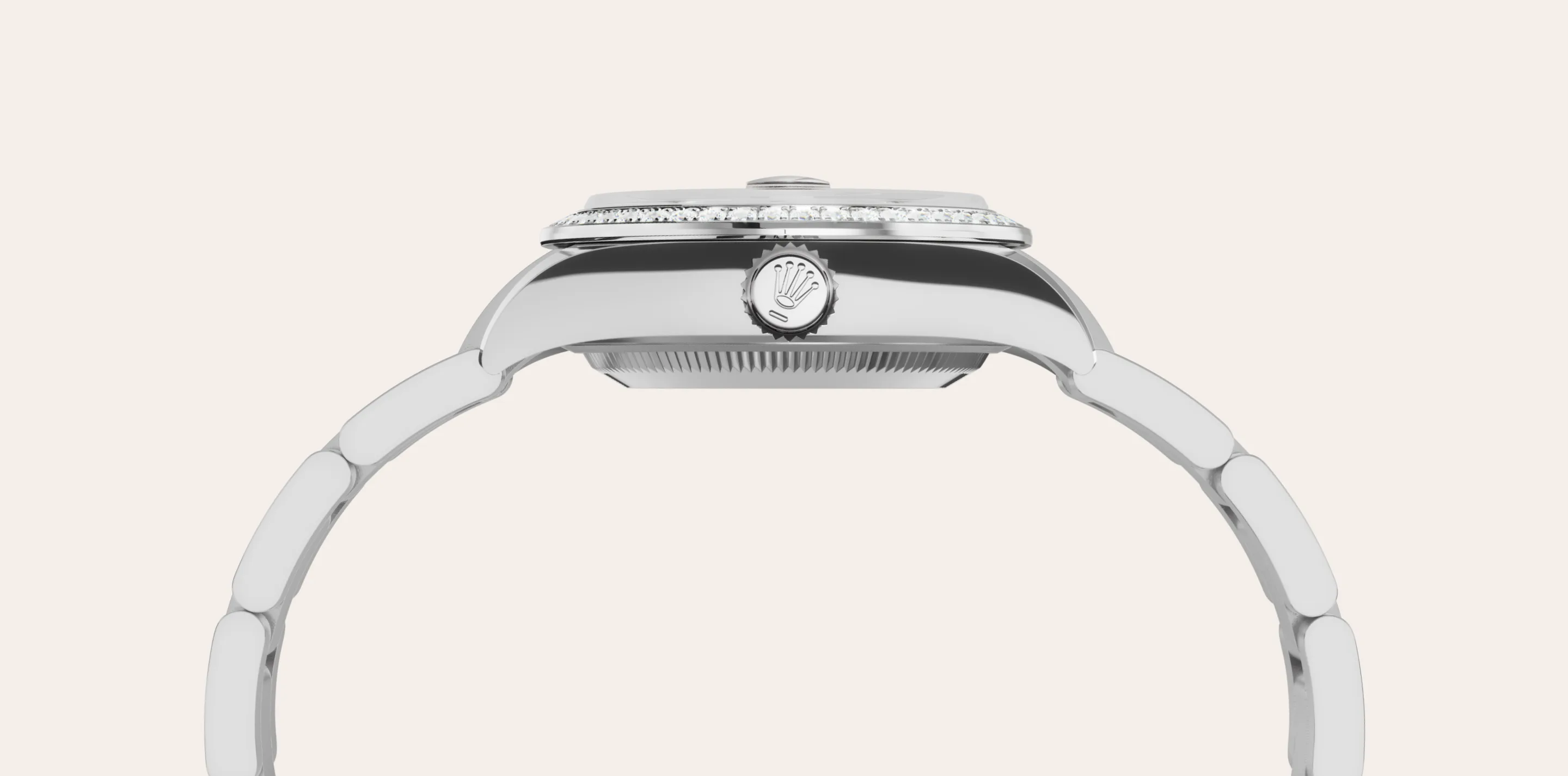 Rolex 
LADY-DATEJUST
Oyster, 28 mm, Oystersteel, white gold and diamonds
M279384RBR-0004