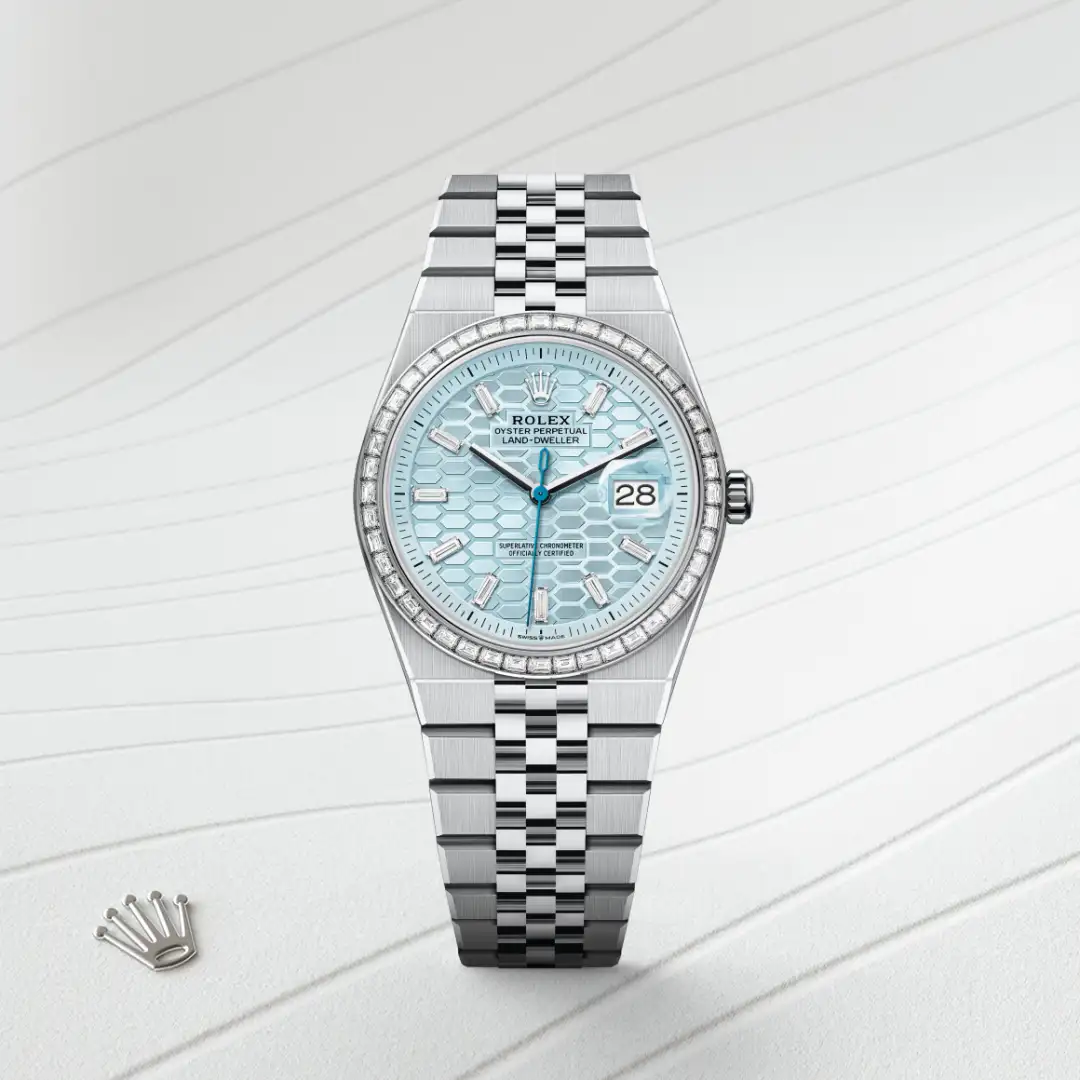 Rolex 
Land-Dweller 36
Oyster, 36 mm, platinum and diamonds
M127286TBR-0001