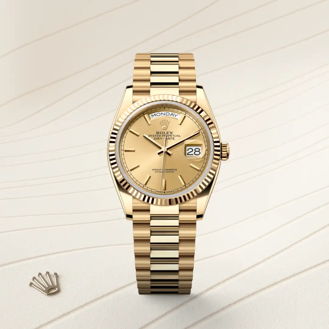 Rolex 
DAY-DATE
Oyster, 36 mm, yellow gold
M128238-0045