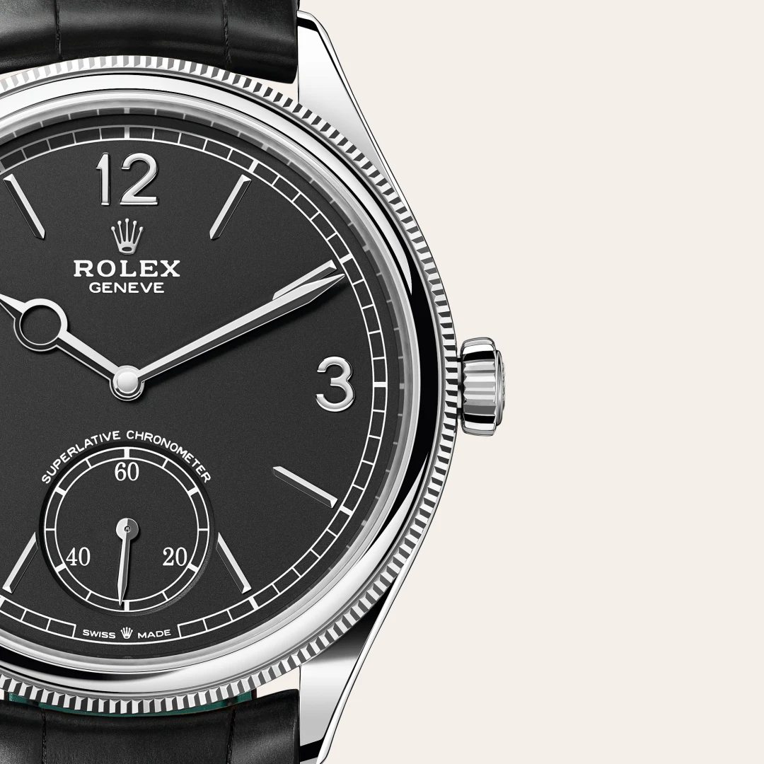 Rolex 
1908
39 mm, 18 ct white gold, polished finish
M52509-0002