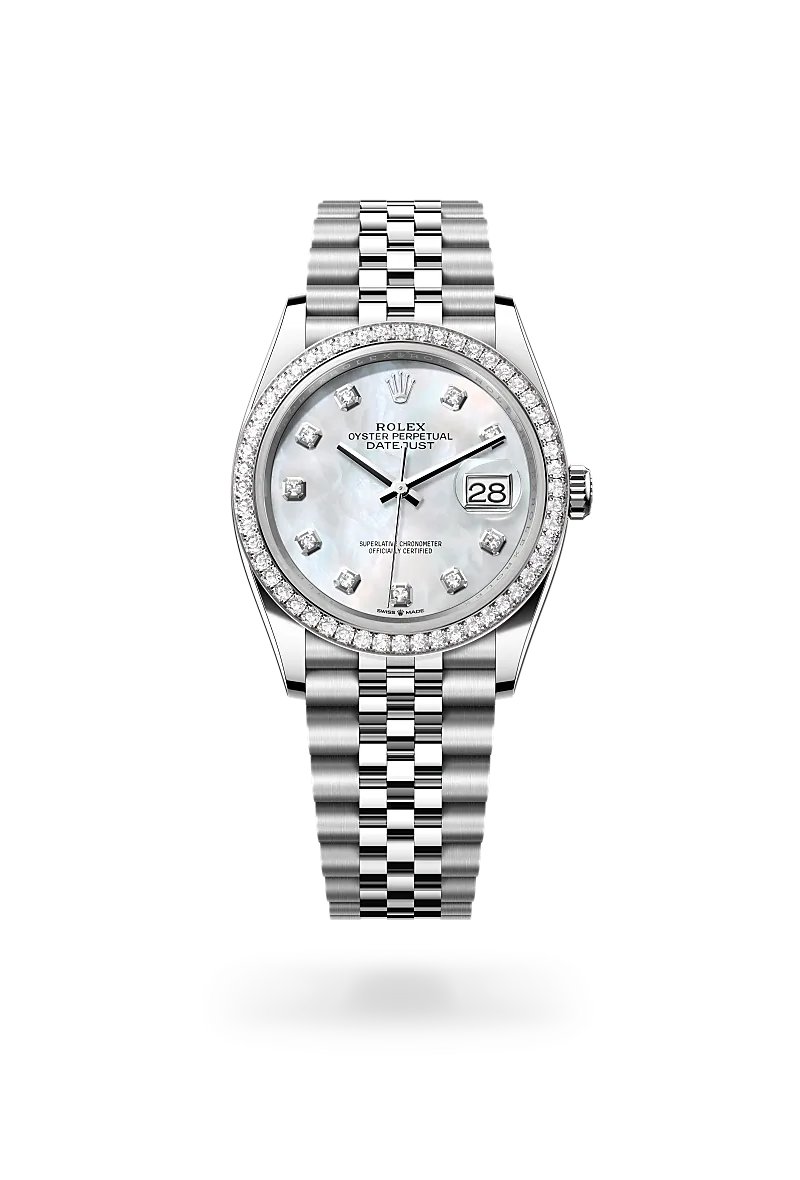 Rolex 
DATEJUST
Oyster, 36 mm, Oystersteel, white gold and diamonds
M126284RBR-0011