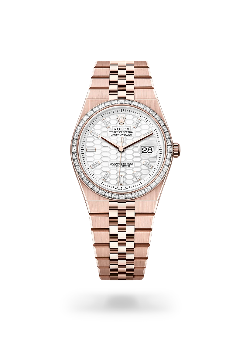 Rolex 
Land-Dweller 36
Oyster, 36 mm, Everose gold and diamonds
M127285TBR-0002