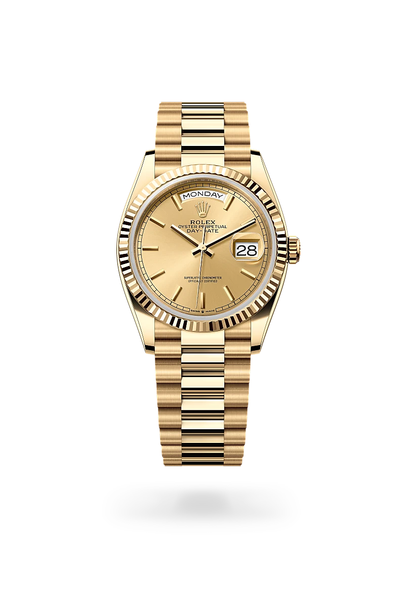 Rolex 
DAY-DATE
Oyster, 36 mm, yellow gold
M128238-0045