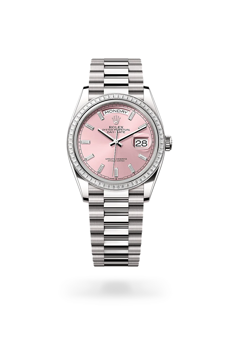 Rolex 
DAY-DATE
Oyster, 36 mm, white gold and diamonds
M128399TBR-0029