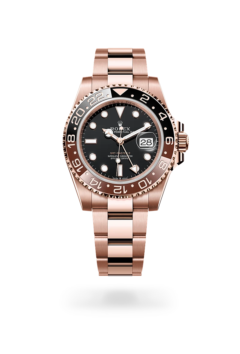 Rolex 
GMT-MASTER II
Oyster, 40 mm, Everose gold
M126715CHNR-0001